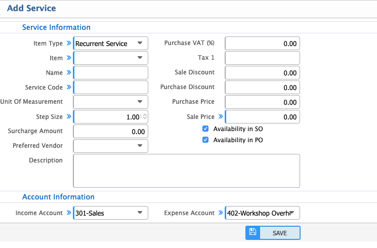Service Management System | Prism ERP Docs
