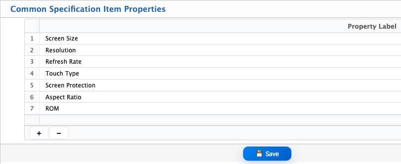 Common Specification Item Properties