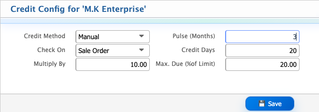 Credit Config