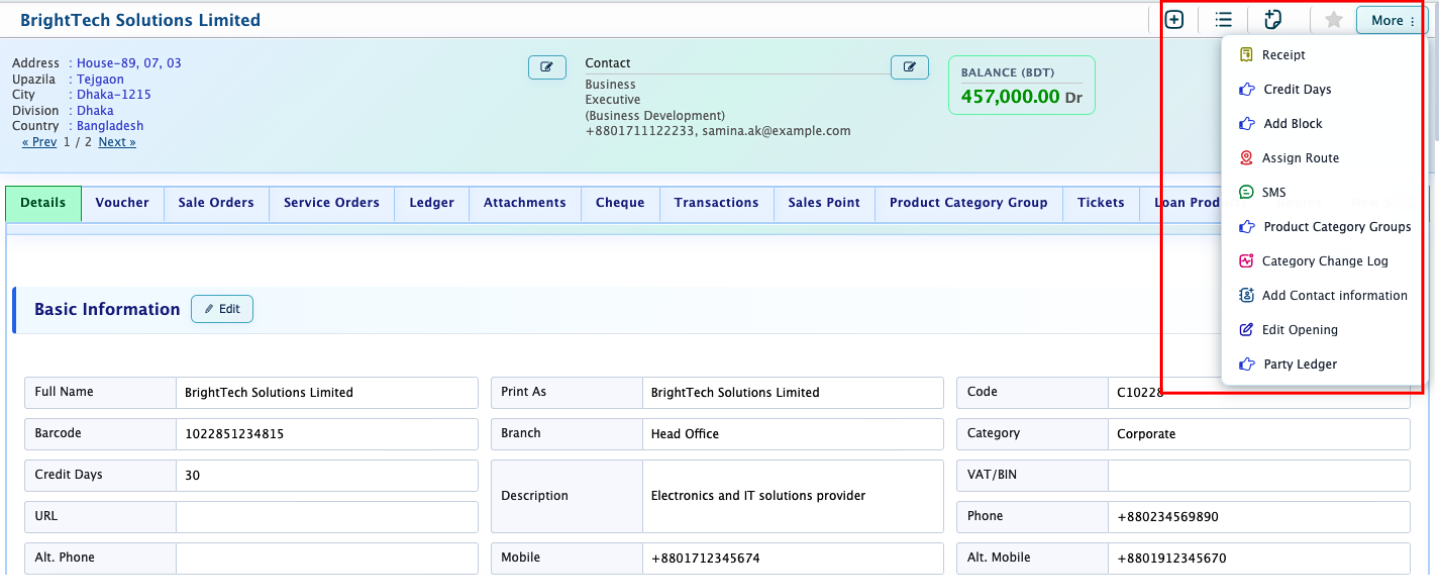 Customer Actions