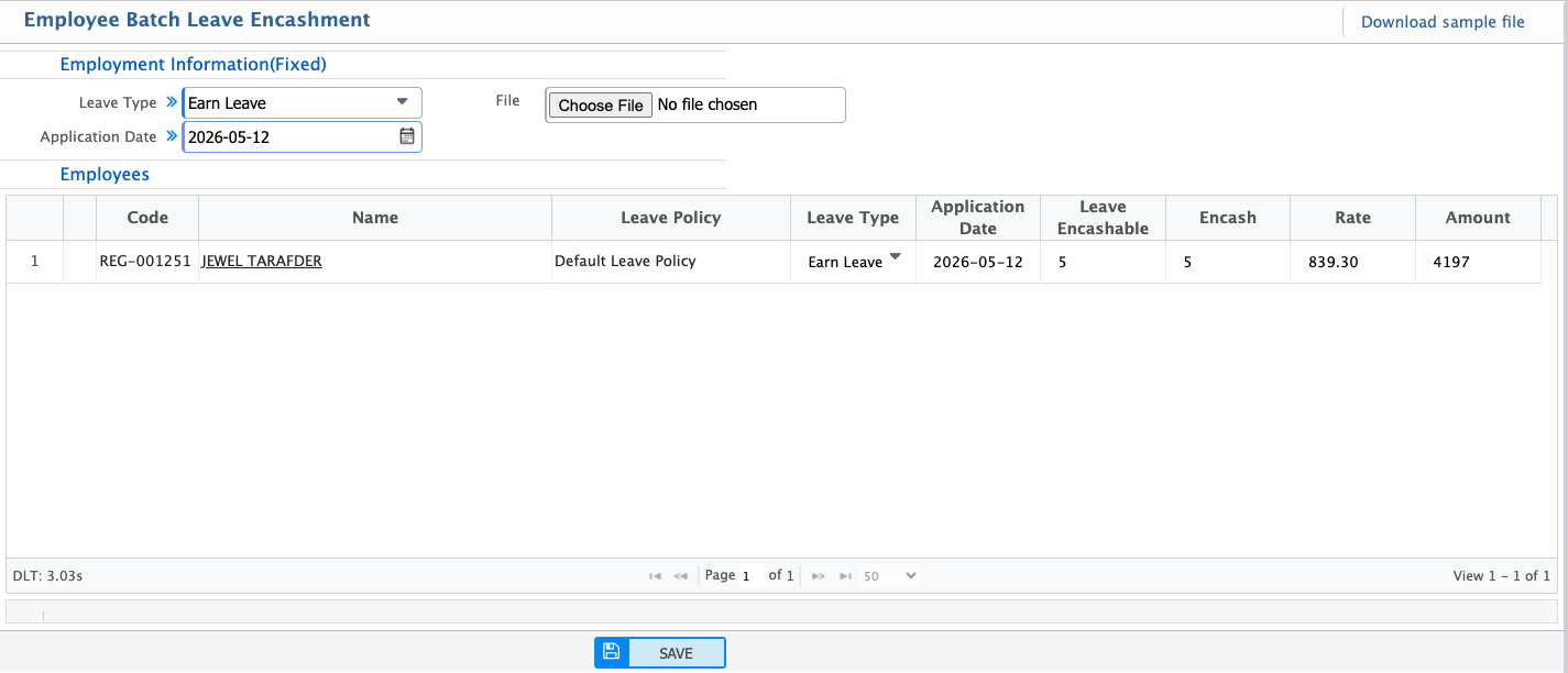 Encashment Application