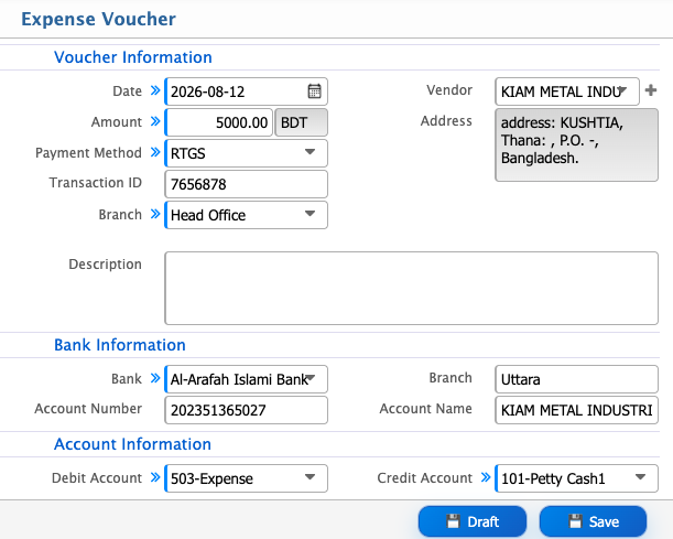 Expense Voucher