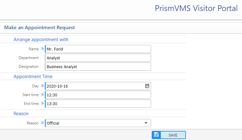 Visitor Management System | Prism ERP Docs