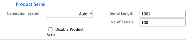 Product Serial