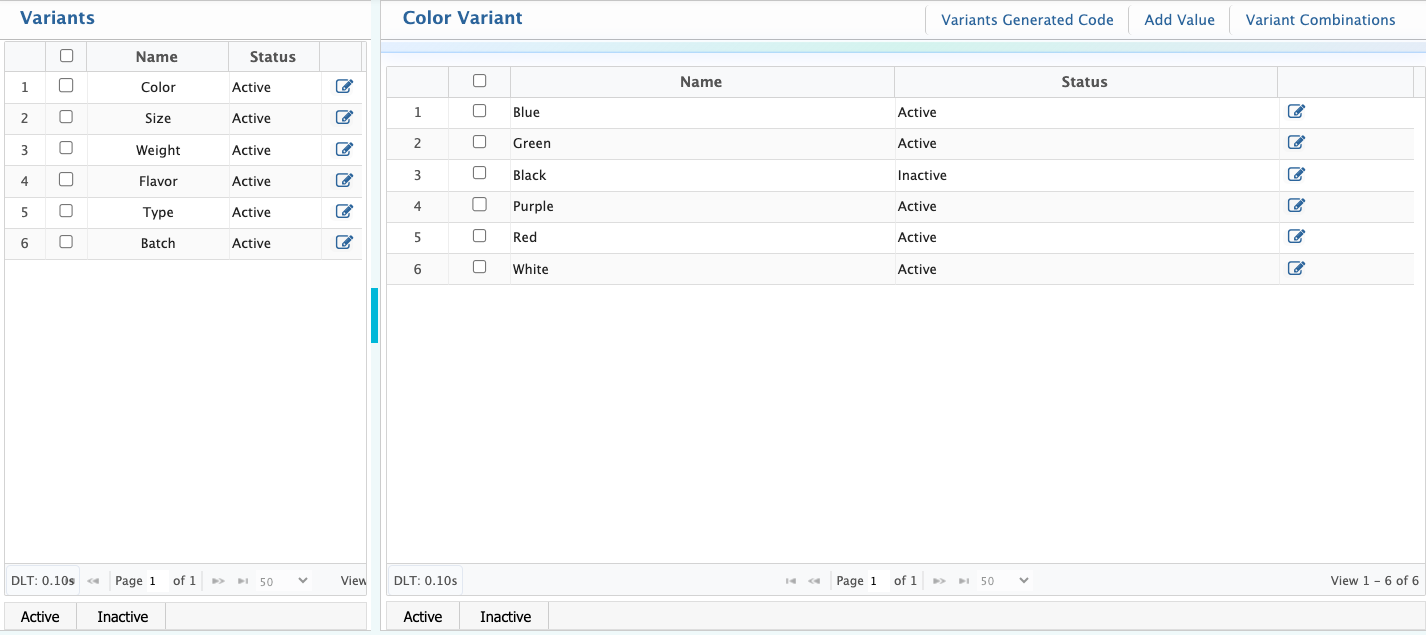 Product Variants