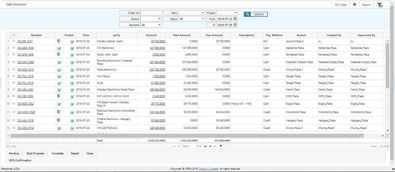 Billing & Invoicing | Prism ERP Docs