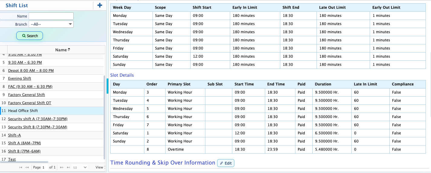 Late Limit Configuration
