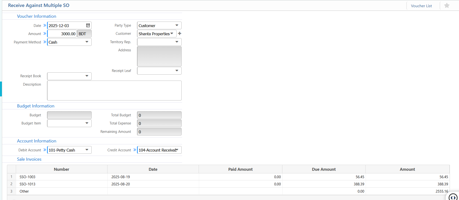 Receive Against Multiple SO