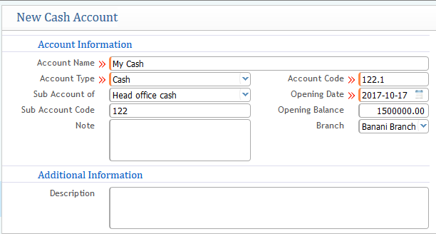 create new cash account