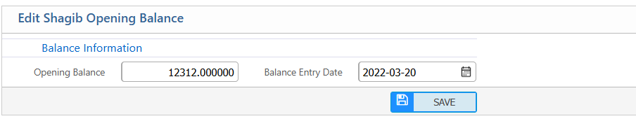 Ad agent opening balance