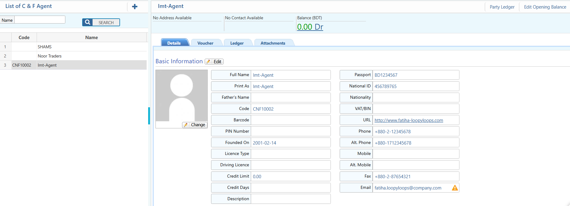 List of C&amp;F Agent
