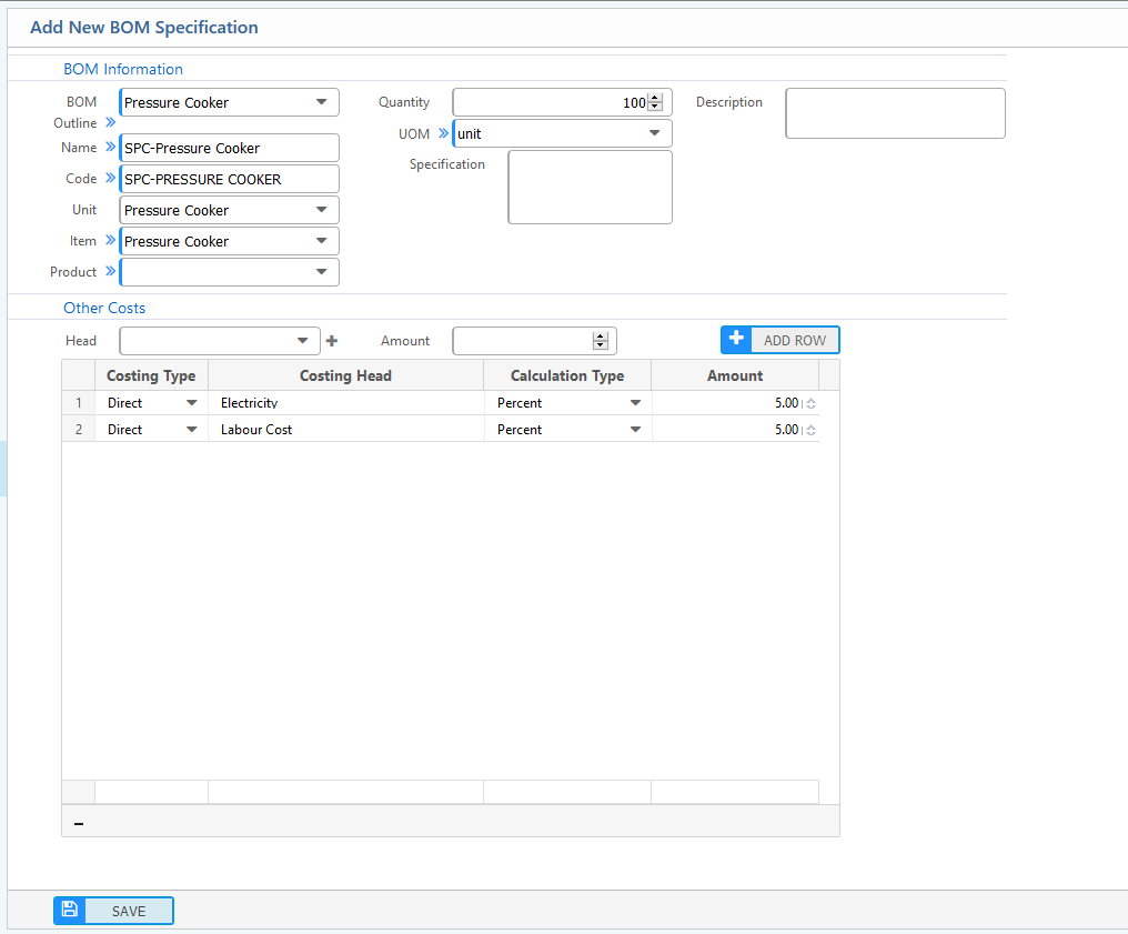 Add BOM Specification