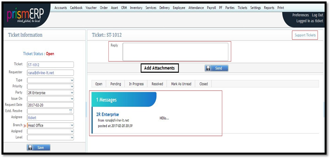 how to access ticket